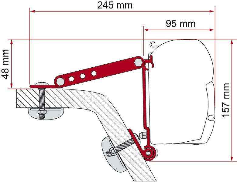 Uniwersalny adapter do markiz Fiamma F1/F45/F50/F55
