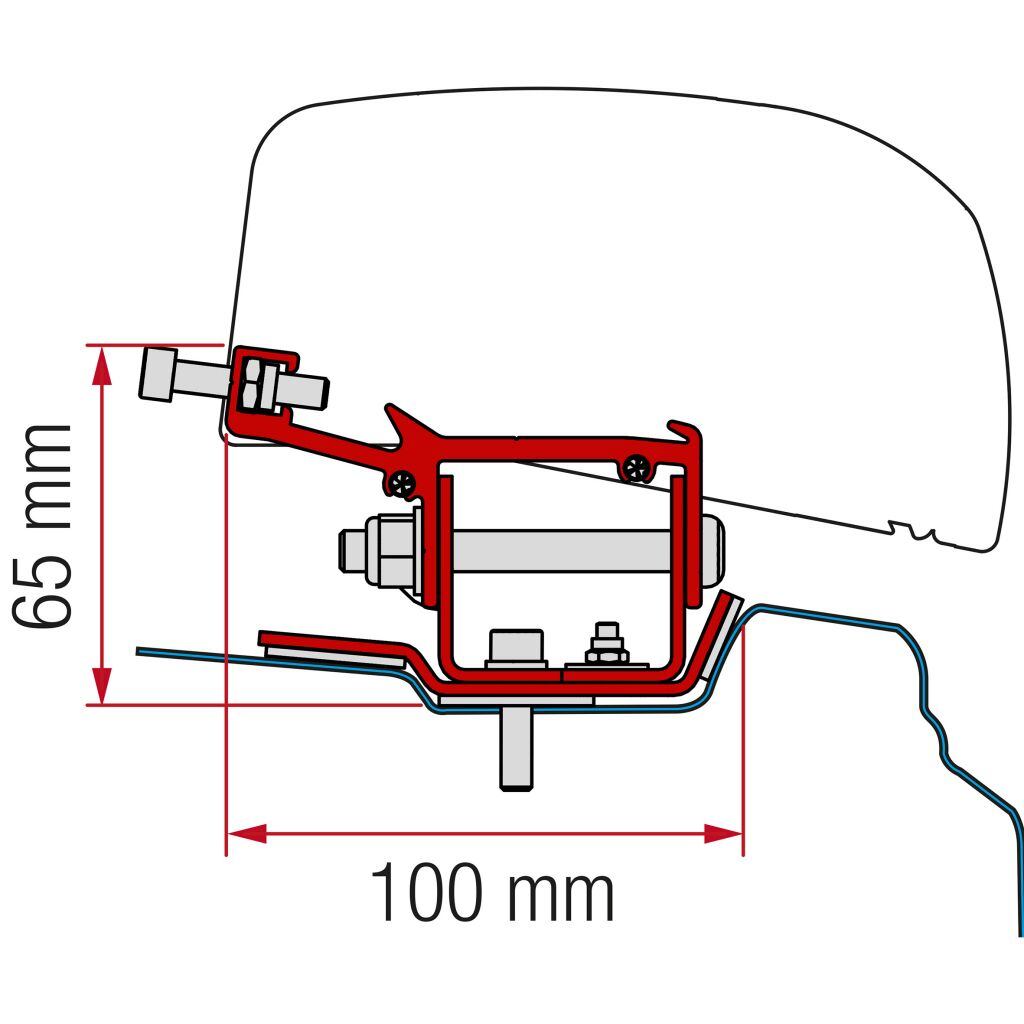 Adapter do markizy Renault Trafic do Fiamma F40van wersja Renault Trafic L1 (od 9/2014)