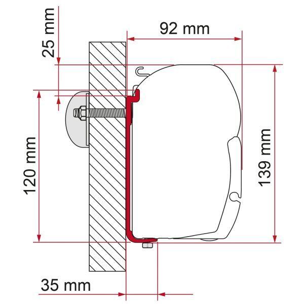 Uniwersalny adapter Fiamma AS do markiz Fiamma F45/F70 długość 350 cm