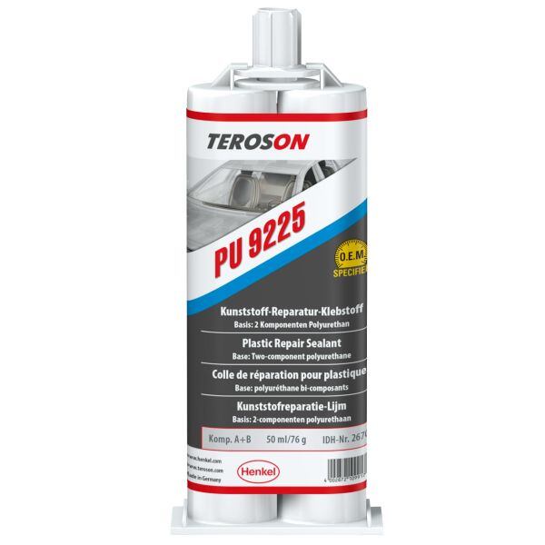 Dwuskładnikowy klej do napraw tworzyw sztucznych Teroson PU 9225 objętość 50 ml