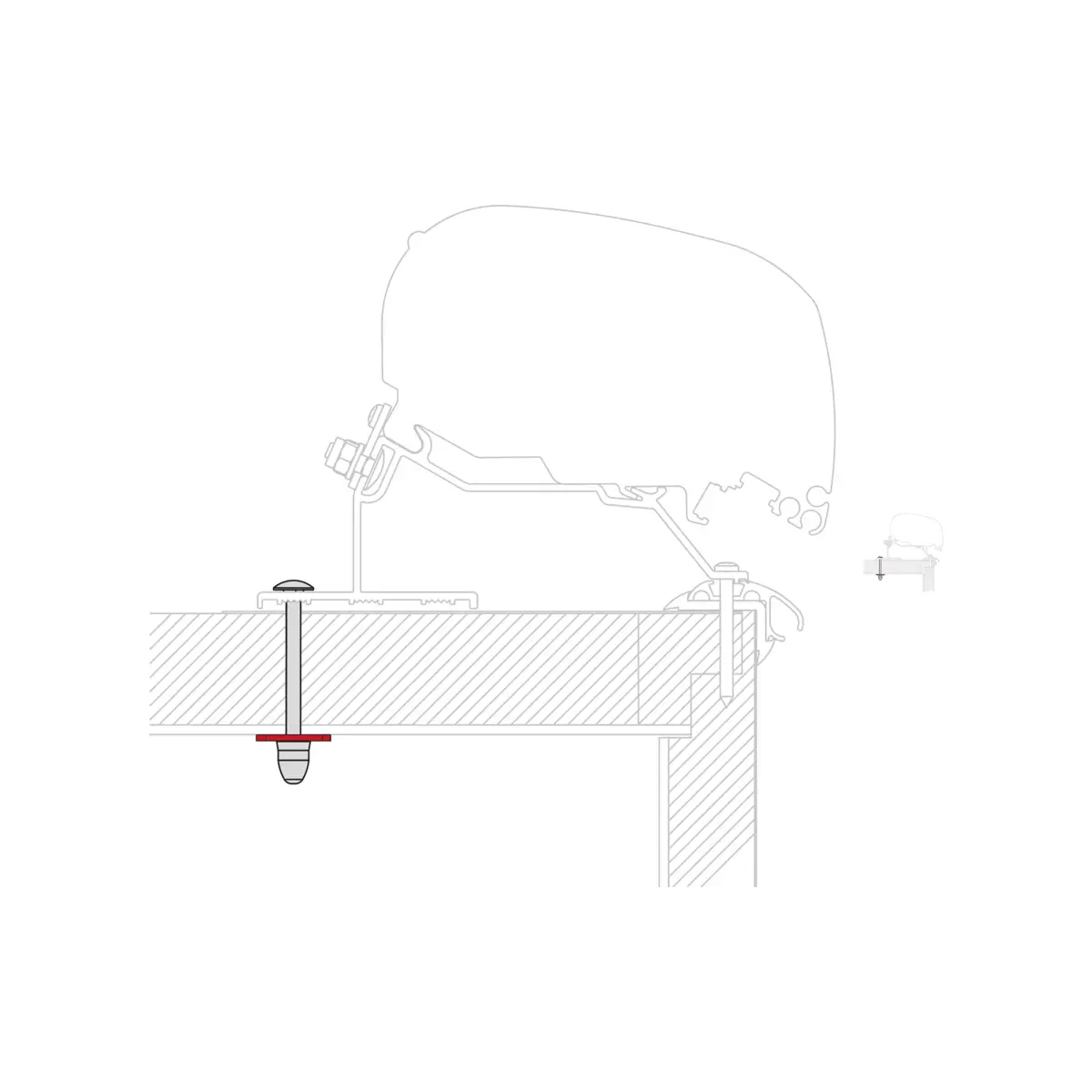Zestaw adaptera Fiamma dla markizy LMC Caravan Roof do F80