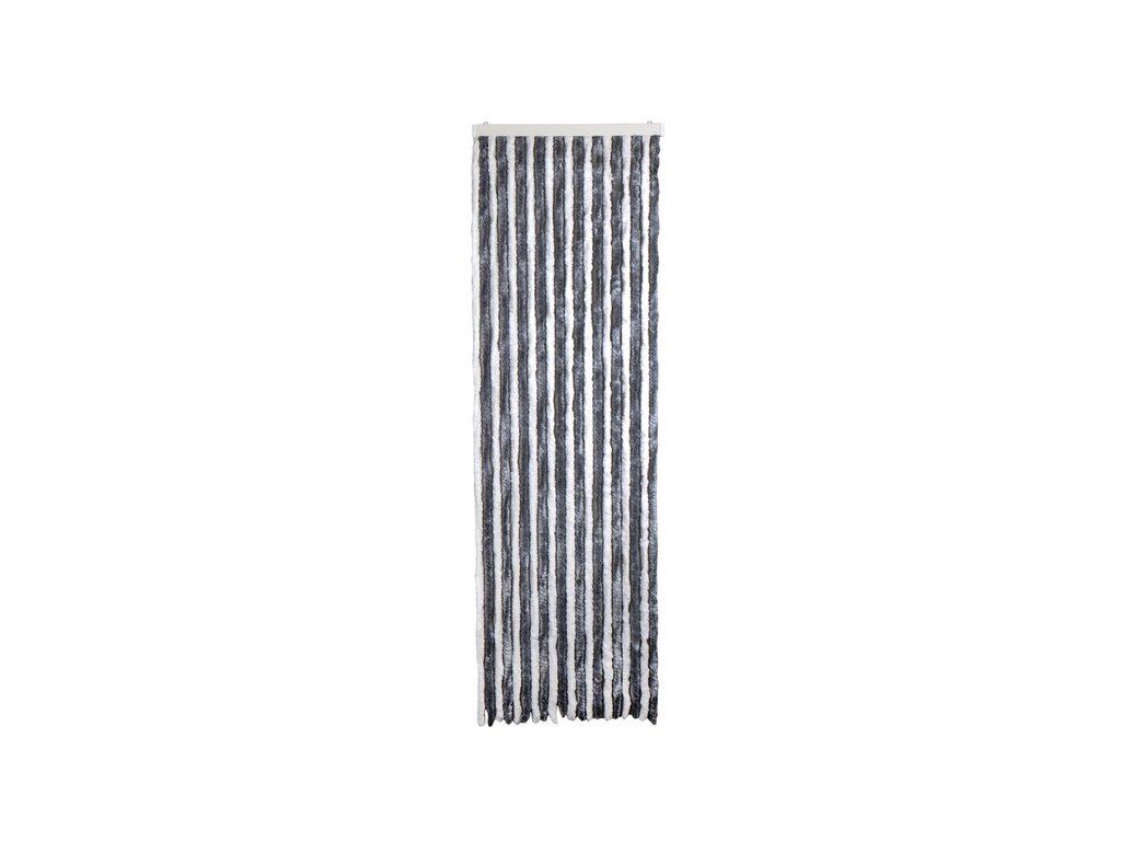 Zasłona z polaru z żinylku Carbest, 56 × 185 cm kolor szary/biały