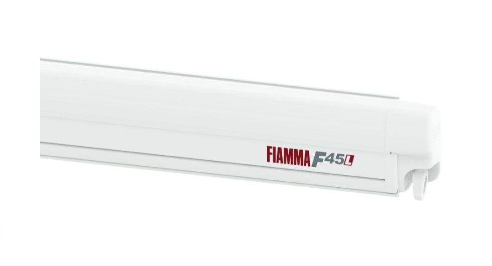 Markiza Fiamma F45S/F45L, biała obudowa, niebieskie płótno długość 500 cm wersja F45 L