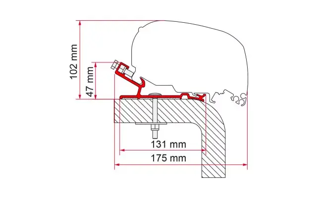 Adapter do markiz Hymer do Fiamma F80/F65 długość 290 cm