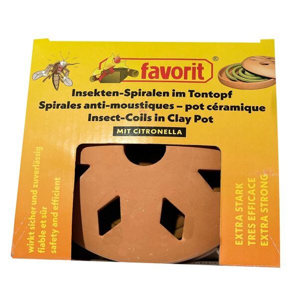 Świeczki przeciw owadom w glinianym pojemniku Favorit