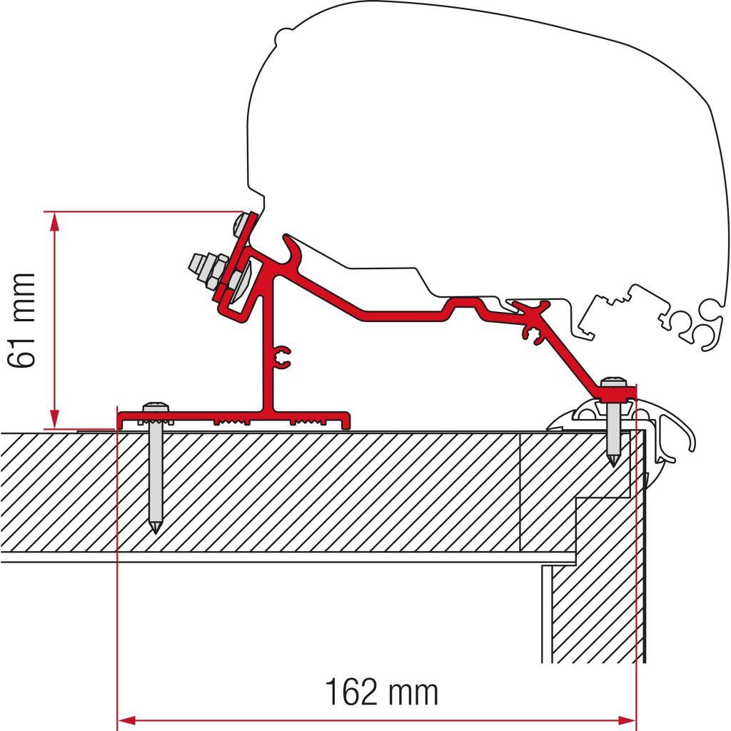 Adapter do markiz Dethleffs, Fendt, LMC/TEC dla Fiamma F65/F80