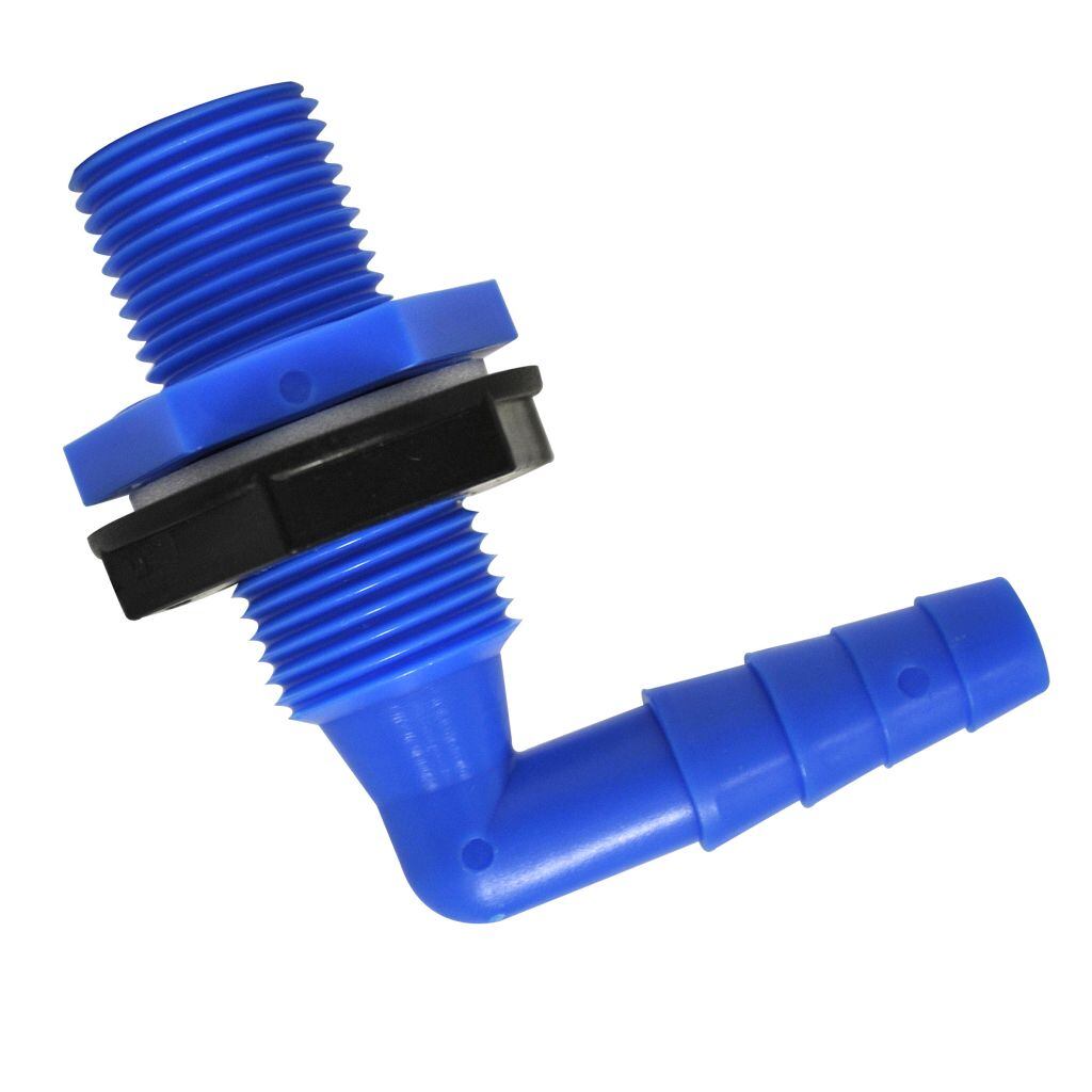 Przepust zbiornika 90 stopni na wężu 1 x 10 - 12 mm