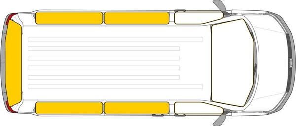 Wewnętrzna izolacja termiczna szyb bocznych i tylnych HTD dla VW T5 - okna