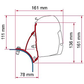 Zestaw adapterów Fiamma do VW T5/T6 do markiz F45