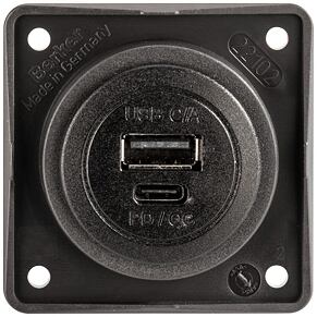 Wbudowane gniazdo USB-A/USB-C Berker 12 V