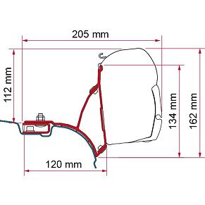 Zestaw adapterów Fiamma do VW T5/T6 Multivan do markiz F45