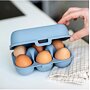 Box na vajíčka Koziol Eggs To Go Mini - modrý - ukázka použití